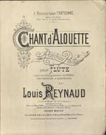 Chant d'alouette Rondeau-polka pour flûte avec accompagnement de piano, orchestre et harmonie par Louis Reynaud